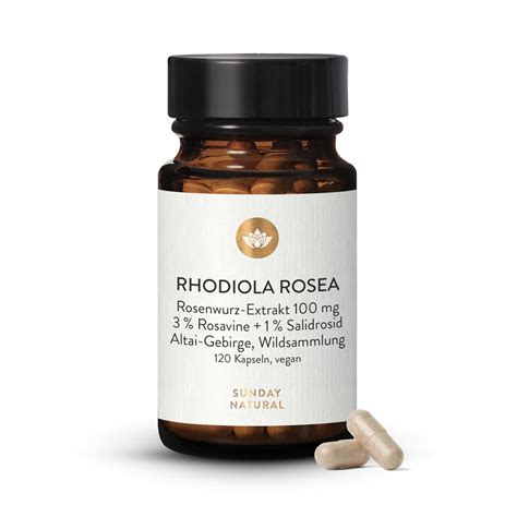 sunday natural rosenwurz|Rhodiola Rosea (Rosenwurz Extrak... 